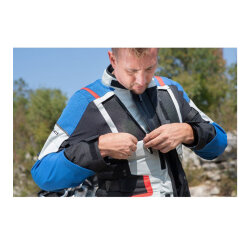 Held Hakuna Matata 3 Adventure Korumalı Motosiklet Montu (Kısa) Gri / Mavi - 3