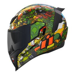 Icon Airflite GP23 Kapalı Motosiklet Kaskı Siyah / Yeşil / Turuncu - 2