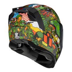 Icon Airflite GP23 Kapalı Motosiklet Kaskı Siyah / Yeşil / Turuncu - 3