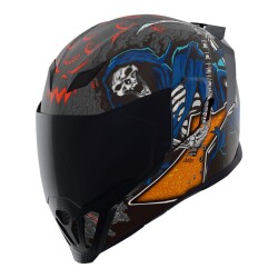 Icon Airflite Trick Or Street 4 Kapalı Motosiklet Kaskı Siyah / Mavi / Turuncu / Kırmızı - ICON