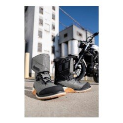 GARAJJ Icon Alcan WP CE Korumalı Motosiklet Botu Gri - 5