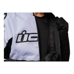 Icon Hooligan Korumalı Motosiklet Montu Siyah / Beyaz - 7
