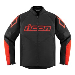 GARAJJ Icon Hooligan Korumalı Motosiklet Montu Siyah / Kırmızı - ICON