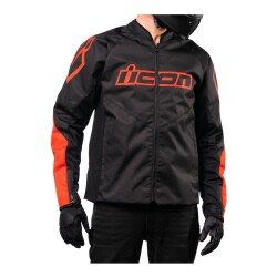 GARAJJ Icon Hooligan Korumalı Motosiklet Montu Siyah / Kırmızı - 3