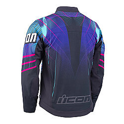 Icon Merc3 Lazer Cobra Korumalı Motosiklet Montu Siyah / Fuşya - ICON (1)