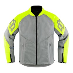 Icon Mesh AF Korumalı Motosiklet Montu Gri / Sarı 