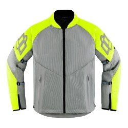 Icon Mesh AF Korumalı Motosiklet Montu Gri / Sarı 