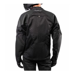 GARAJJ Icon Mesh AF LTHR Korumalı File Motosiklet Montu Siyah / Siyah - 3