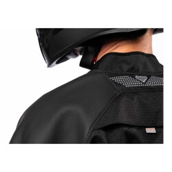 GARAJJ Icon Mesh AF LTHR Korumalı File Motosiklet Montu Siyah / Siyah - 5
