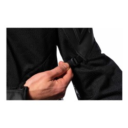 GARAJJ Icon Mesh AF LTHR Korumalı File Motosiklet Montu Siyah / Siyah - 6