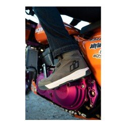 GARAJJ Icon Overlord Vent Korumalı Motosiklet Botu Gri - 4