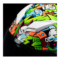 Icon Ultraflite Doodle 3 MIPS Kapalı Motosiklet Kaskı Beyaz / Mavi / Yeşil - 7