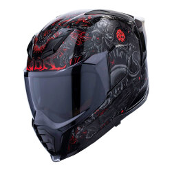 Icon Ultraflite Misanthrope MIPS Kapalı Motosiklet Kaskı Siyah / Kırmızı - ICON