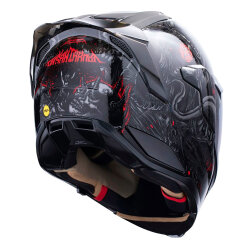 Icon Ultraflite Misanthrope MIPS Kapalı Motosiklet Kaskı Siyah / Kırmızı - 3