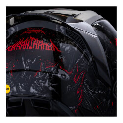 Icon Ultraflite Misanthrope MIPS Kapalı Motosiklet Kaskı Siyah / Kırmızı - 5