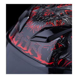 Icon Ultraflite Misanthrope MIPS Kapalı Motosiklet Kaskı Siyah / Kırmızı - 7