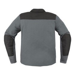 Icon Upstate Canvas CE Korumalı Motosiklet Montu Siyah / Gri - 2