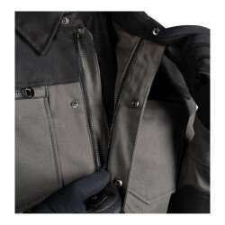 Icon Upstate Canvas CE Korumalı Motosiklet Montu Siyah / Gri - 5