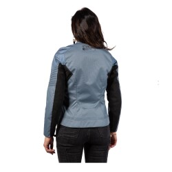 Icon Womens Overlord 3 Korumalı Kadın Motosiklet Montu Siyah / Mavi - 4