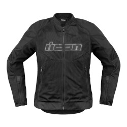 Icon Womens Overlord 3 Mesh Camo Korumalı Kadın Motosiklet Montu Siyah 