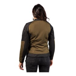 Icon Womens Overlord 3 Mesh Camo Korumalı Kadın Motosiklet Montu Siyah / Yeşil - 4