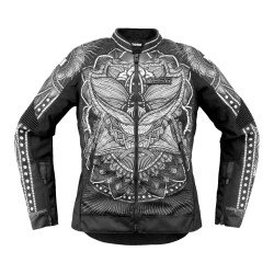GARAJJ Icon Womens Overlord 3 Noble Korumalı Kadın Motosiklet Montu Siyah / Gri 