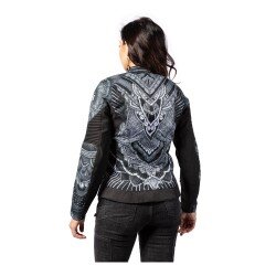 GARAJJ Icon Womens Overlord 3 Noble Korumalı Kadın Motosiklet Montu Siyah / Gri - 4
