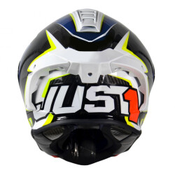 Just1 J-GPR Baldassarri Replika Kapalı Motosiklet Kaskı Siyah / Mavi / Beyaz - 4