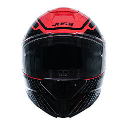 Just1 J-STR Tactical Kapalı Motosiklet Kaskı Kırmızı / Gümüş - 3
