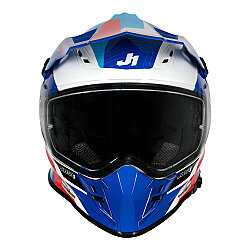 Just1 J34 Pro Globe Kapalı Motosiklet Kaskı Mavi / Beyaz / Kırmızı - 3