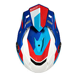 Just1 J34 Pro Globe Kapalı Motosiklet Kaskı Mavi / Beyaz / Kırmızı - 5