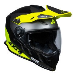 Just1 J34 Pro Outer Space Kapalı Motosiklet Kaskı Siyah / Antrasit / Sarı - 2