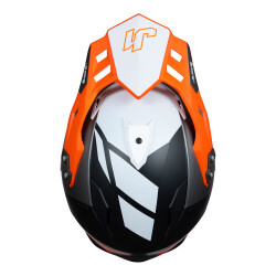 Just1 J34 Pro Outerspace Kapalı Motosiklet Kaskı Siyah / Antrasit / Oranj - 5
