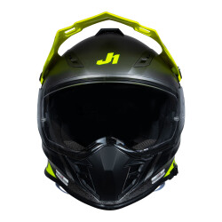 Just1 J34 Pro Outerspace Kapalı Motosiklet Kaskı Siyah / Antrasit / Sarı - 3