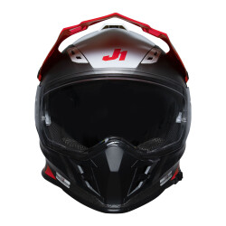 Just1 J34 Pro Outerspace Kapalı Motosiklet Kaskı Siyah / Kırmızı / Beyaz - 3