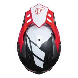Just1 J34 Pro Outerspace Kapalı Motosiklet Kaskı Siyah / Kırmızı / Beyaz - 5