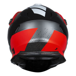 Just1 J34 Pro Outerspace Kapalı Motosiklet Kaskı Siyah / Kırmızı / Beyaz - 4