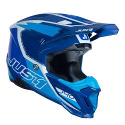 Just1 J40 Flash Off-Road Kaskı Mavi / Beyaz - 2