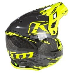Klim F3 Carbon Pro Cross Motosiklet Kaskı Siyah / Sarı - 2