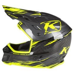 Klim F3 Carbon Pro Cross Motosiklet Kaskı Siyah / Sarı - 3