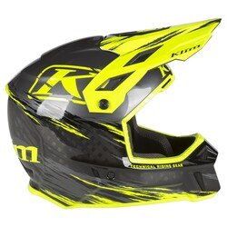 Klim F3 Carbon Pro Cross Motosiklet Kaskı Siyah / Sarı - 4