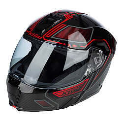 Klim GT-1 Expedition Çene Açılır Motosiklet Kaskı Siyah / Kırmızı - Klim