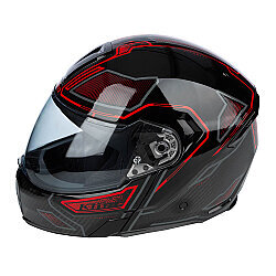 Klim GT-1 Expedition Çene Açılır Motosiklet Kaskı Siyah / Kırmızı - 3
