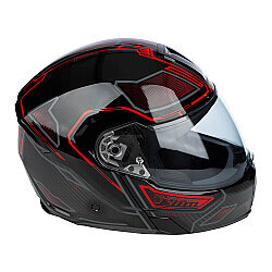 Klim GT-1 Expedition Çene Açılır Motosiklet Kaskı Siyah / Kırmızı - 4