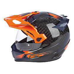 Klim Krios Pro Carbon Echo Adv Rally Motosiklet Kaskı Siyah / Oranj - 3