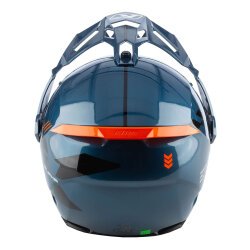 Klim X1 Alpha Carbon Concept Korumalı ADV Motosiklet Kaskı Mavi/Oranj - 6