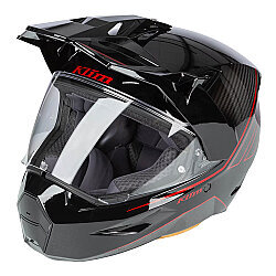 Klim X1 Alpha Carbon Quanta ADV Motosiklet Kaskı Siyah / Kırmızı - Klim