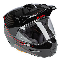 Klim X1 Alpha Carbon Quanta ADV Motosiklet Kaskı Siyah / Kırmızı - 7