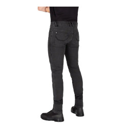 Knox Colton Slim Korumalı Denim Motosiklet Pantolonu (Kısa Bacak) Koyu Gri - 5