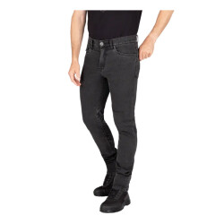 Knox Colton Slim Korumalı Denim Motosiklet Pantolonu (Kısa Bacak) Koyu Gri - 3